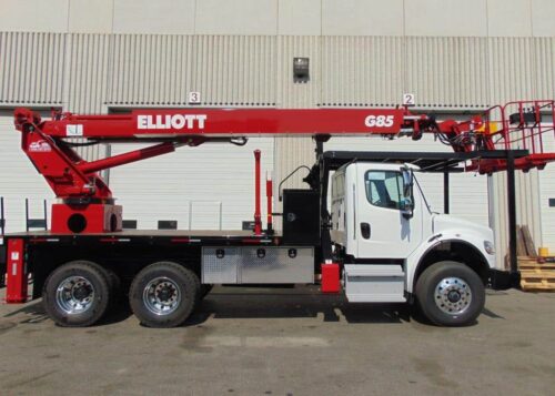 NEW ELLIOTT HiREACH G85 ON NEW FREIGHTLINER M2-106 3-AXLE